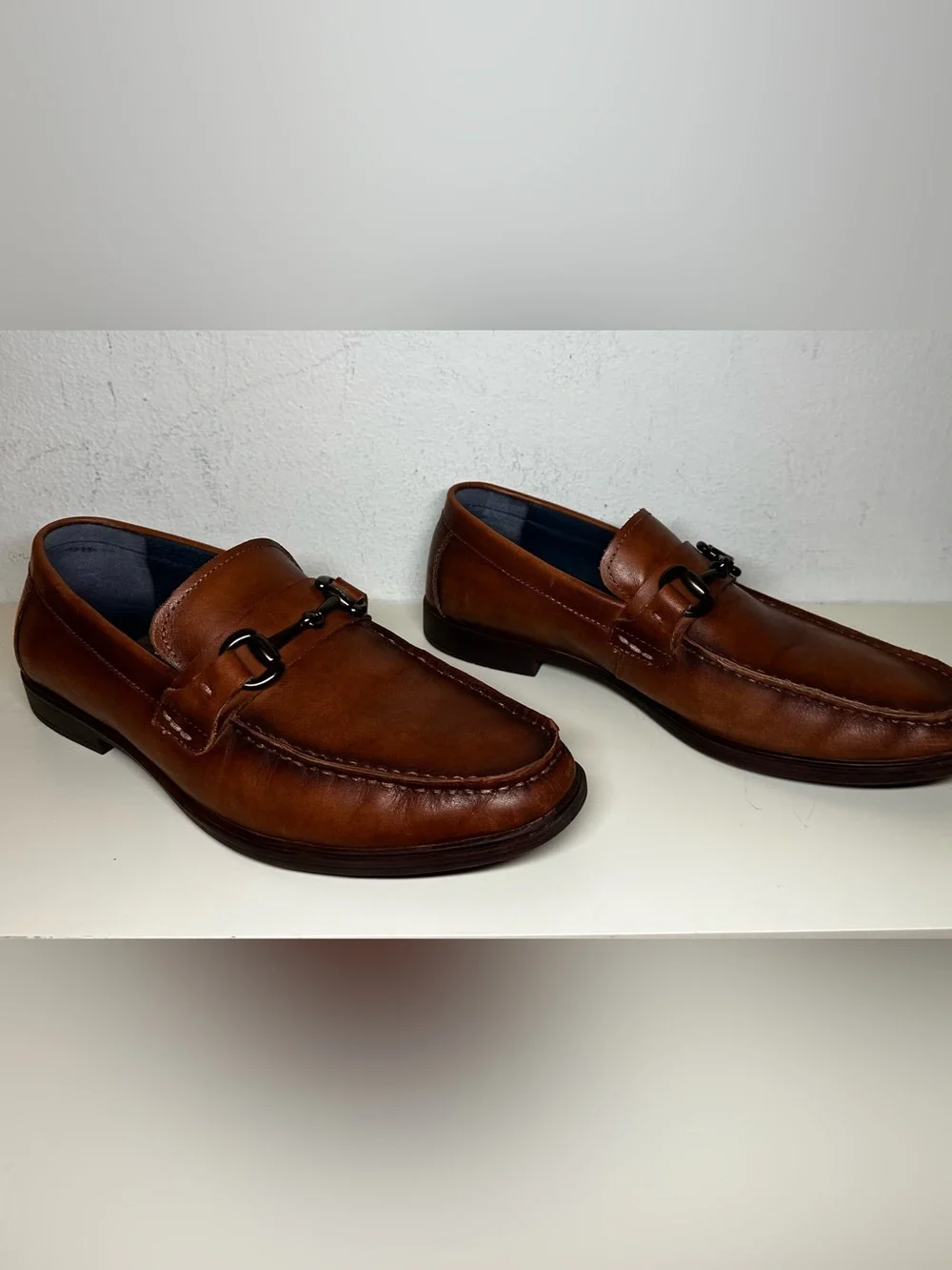 Men's Brown Leather Bit Loafers
